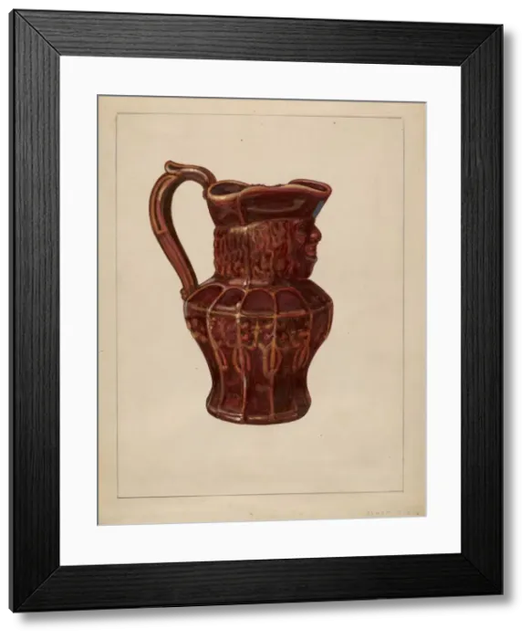 Framed Print : Toby Mug, c. 1936. Creator: John Cutting Framed Print : Toby Mug, c. 1936. Creator: John Cutting
