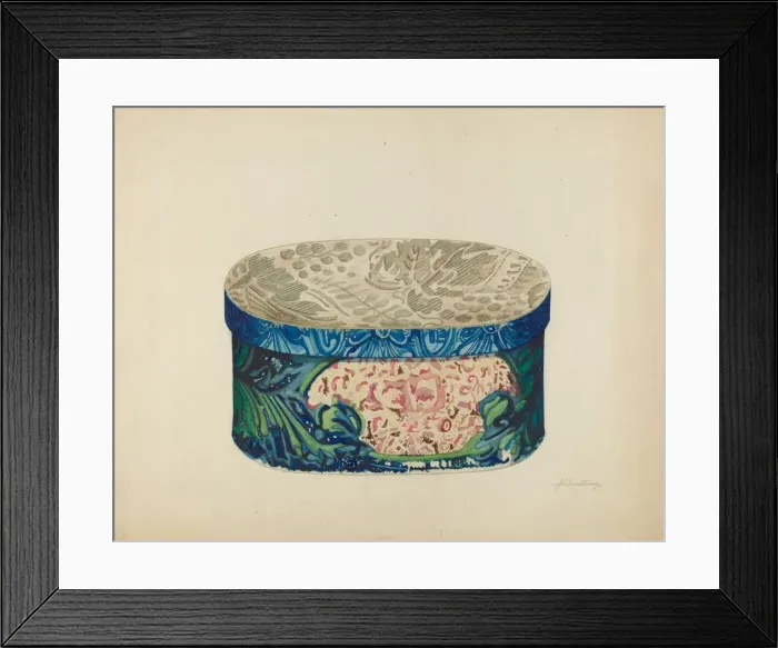 Framed Print : Toilette Box, c. 1937. Creator: John Cutting Framed Print : Toilette Box, c. 1937. Creator: John Cutting