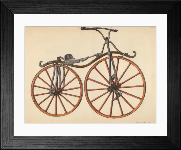 Framed Print : Bicycle, 1935 / 1942. Creator: John Cutting Framed Print : Bicycle, 1935 / 1942. Creator: John Cutting