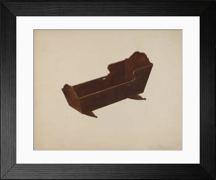 Framed Print : Walnut Crib, 1935 / 1942. Creator: Edward A Darby Framed Print : Walnut Crib, 1935 / 1942. Creator: Edward A Darby