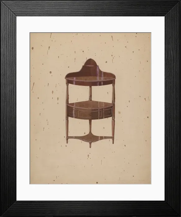 Framed Print : Wash-stand, 1935 / 1942. Creator: Edward A Darby Framed Print : Wash-stand, 1935 / 1942. Creator: Edward A Darby