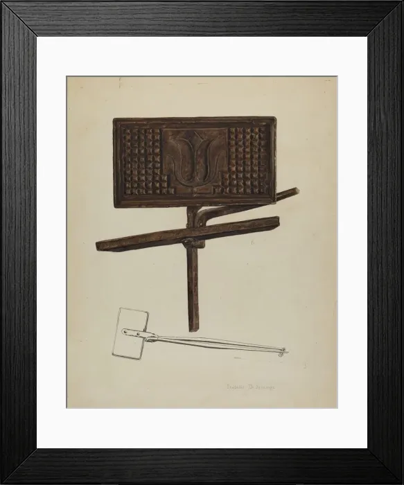 Framed Print : Waffle Iron, c. 1939. Creator: Isabelle De Strange Framed Print : Waffle Iron, c. 1939. Creator: Isabelle De Strange