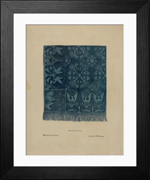 Framed Print : Quilt, c. 1937. Creator: Isabelle De Strange Framed Print : Quilt, c. 1937. Creator: Isabelle De Strange