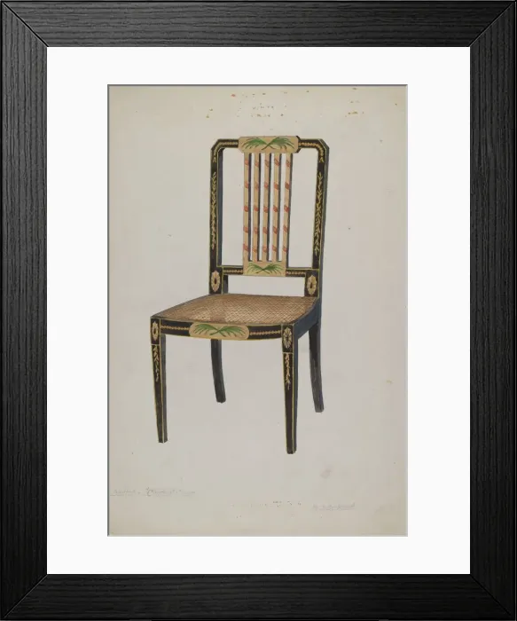 Framed Print : Side Chair, 1935 / 1942. Creator: Davids De Vault Framed Print : Side Chair, 1935 / 1942. Creator: Davids De Vault