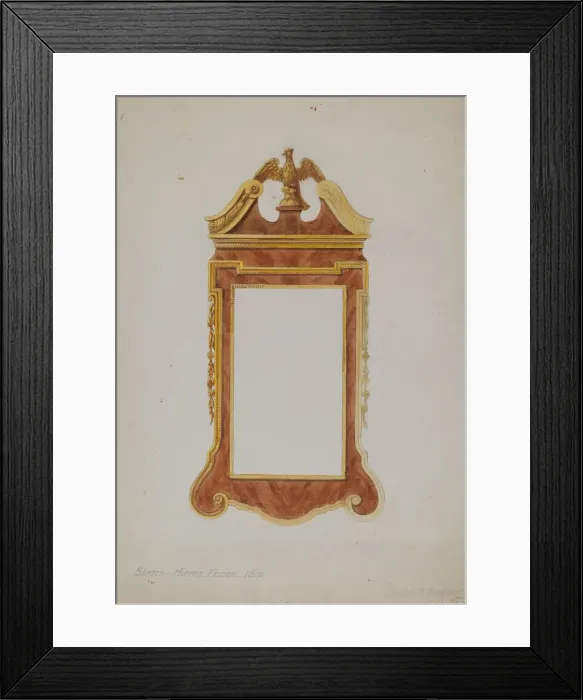 Framed Print : Mirror Frame, 1935 / 1942. Creator: Davids De Vault Framed Print : Mirror Frame, 1935 / 1942. Creator: Davids De Vault
