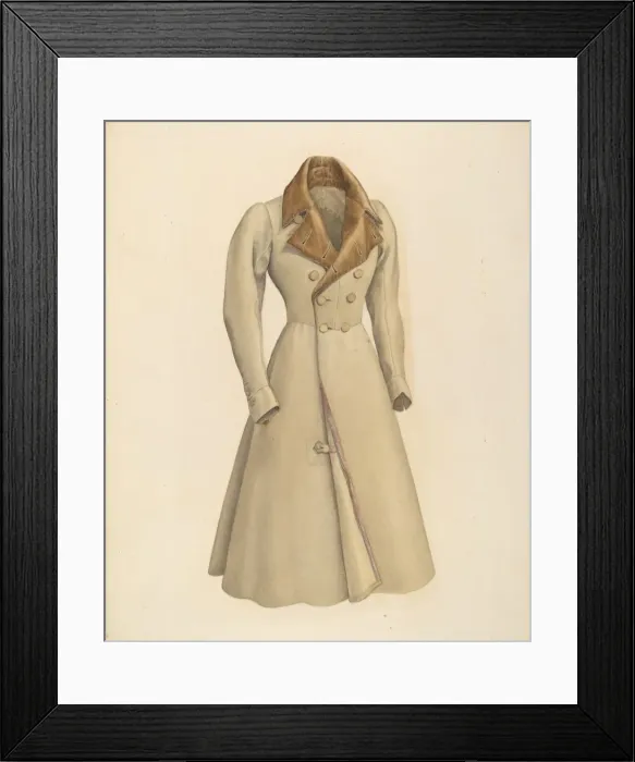 Framed Print : Mans Top Coat, c. 1940. Creator: Henry De Wolfe Framed Print : Mans Top Coat, c. 1940. Creator: Henry De Wolfe