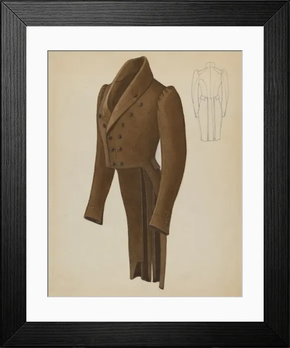 Framed Print : Mans Coat, c. 1937. Creator: Henry De Wolfe Framed Print : Mans Coat, c. 1937. Creator: Henry De Wolfe