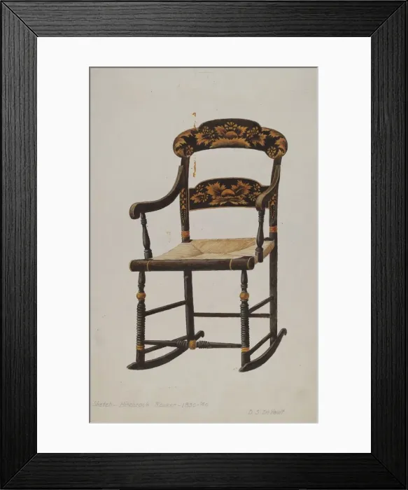 Framed Print : Hitchcock Rocker, 1935 / 1942. Creator: Davids De Vault Framed Print : Hitchcock Rocker, 1935 / 1942. Creator: Davids De Vault