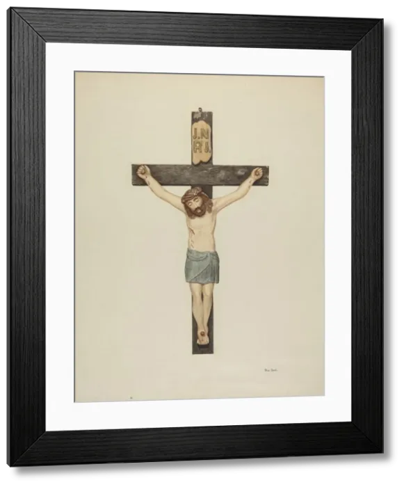 Framed Print : Crucifix, c. 1939. Creator: Pearl Davis Framed Print : Crucifix, c. 1939. Creator: Pearl Davis