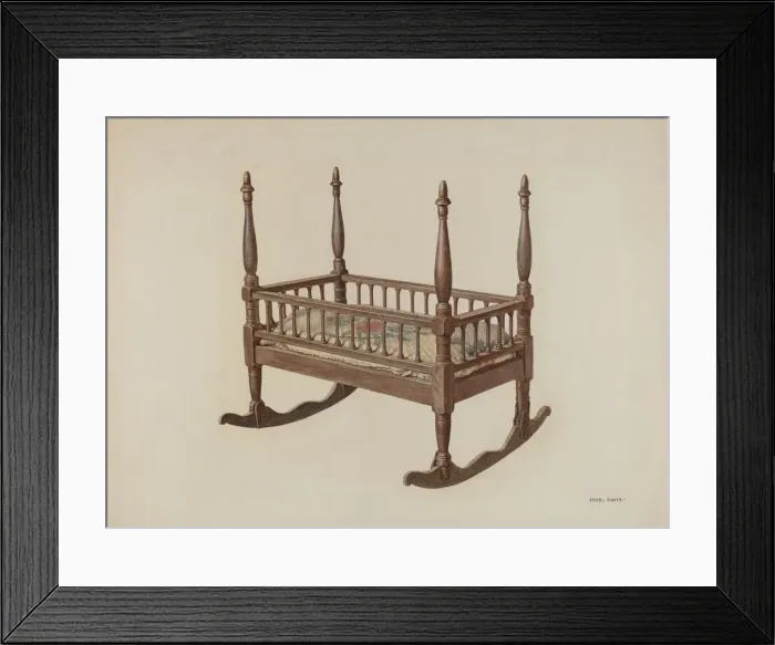 Framed Print : Cradle, c. 1939. Creator: Pearl Davis Framed Print : Cradle, c. 1939. Creator: Pearl Davis