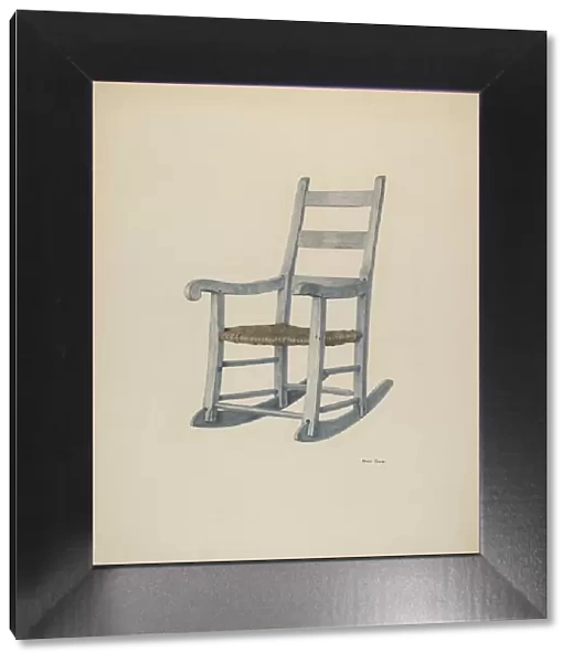 Hickory Rocking Chair, c. 1940. Creator: Pearl Davis