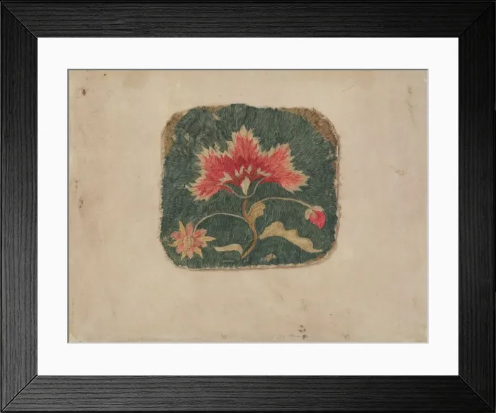 Framed Print : Piece of Crewel Embroidery, c. 1936. Creator: Phyllis Dorr Framed Print : Piece of Crewel Embroidery, c. 1936. Creator: Phyllis Dorr