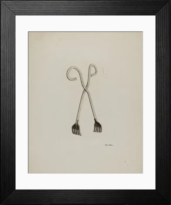 Framed Print : Tongs, c. 1941. Creator: Pearl Davis Framed Print : Tongs, c. 1941. Creator: Pearl Davis