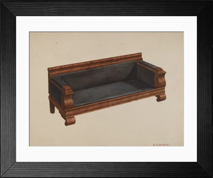 Framed Print : Childs Settee, c. 1941. Creator: Davids De Vault