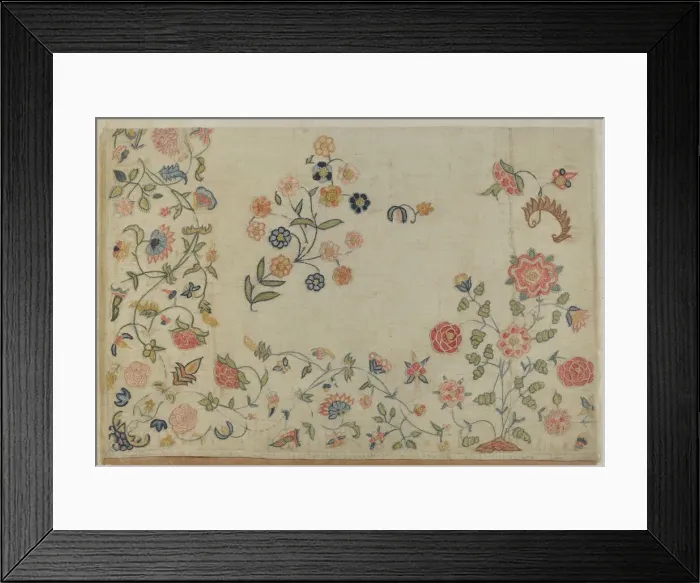 Framed Print : Embroidered Christening Blanket, c. 1937. Creator: Phyllis Dorr Framed Print : Embroidered Christening Blanket, c. 1937. Creator: Phyllis Dorr
