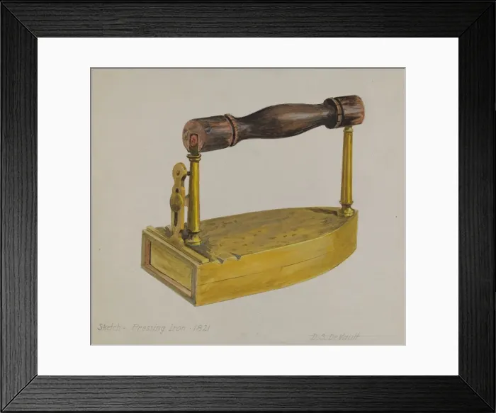 Framed Print : Pressing Iron, 1935 / 1942. Creator: Davids De Vault Framed Print : Pressing Iron, 1935 / 1942. Creator: Davids De Vault