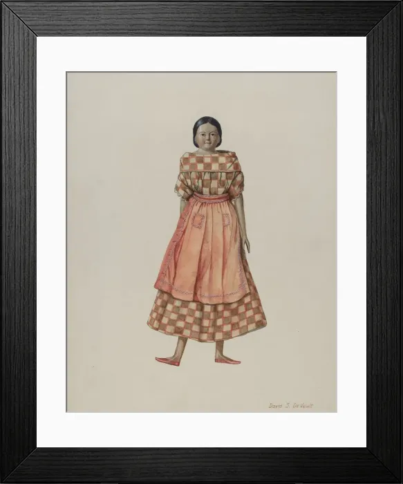 Framed Print : Doll, 1935 / 1942. Creator: Davids De Vault Framed Print : Doll, 1935 / 1942. Creator: Davids De Vault