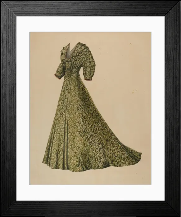 Framed Print : Brocade Costume, c. 1938. Creator: Isabelle De Strange Framed Print : Brocade Costume, c. 1938. Creator: Isabelle De Strange