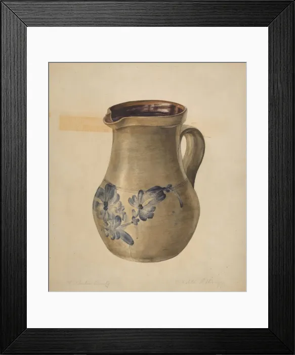 Framed Print : Stone Pitcher, c. 1938. Creator: Isabelle De Strange Framed Print : Stone Pitcher, c. 1938. Creator: Isabelle De Strange