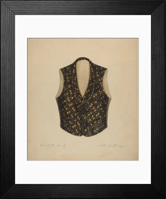Framed Print : Vest, 1935 / 1942. Creator: Isabelle De Strange Framed Print : Vest, 1935 / 1942. Creator: Isabelle De Strange