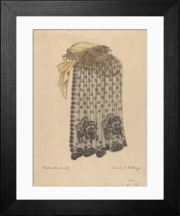 Framed Print : Bonnet and Veil, c. 1936. Creator: Isabelle De Strange Framed Print : Bonnet and Veil, c. 1936. Creator: Isabelle De Strange