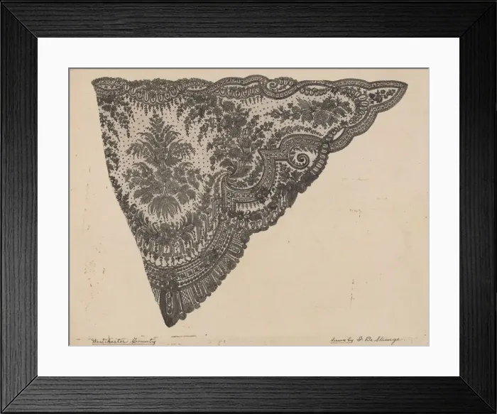 Framed Print : Shawl, c. 1936. Creator: Isabelle De Strange Framed Print : Shawl, c. 1936. Creator: Isabelle De Strange