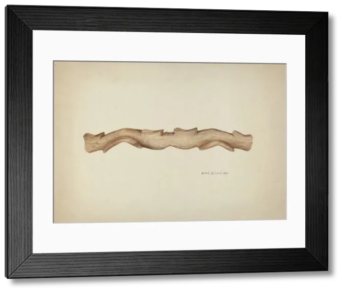 Framed Print : Double Ox Yoke, 1938. Creator: Ethel Dougan Framed Print : Double Ox Yoke, 1938. Creator: Ethel Dougan