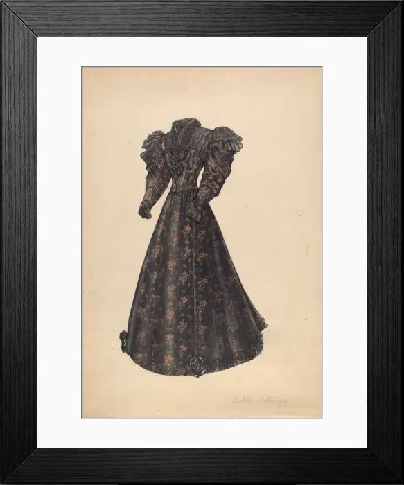 Framed Print : Dress, 1935 / 1942. Creator: Isabelle De Strange Framed Print : Dress, 1935 / 1942. Creator: Isabelle De Strange