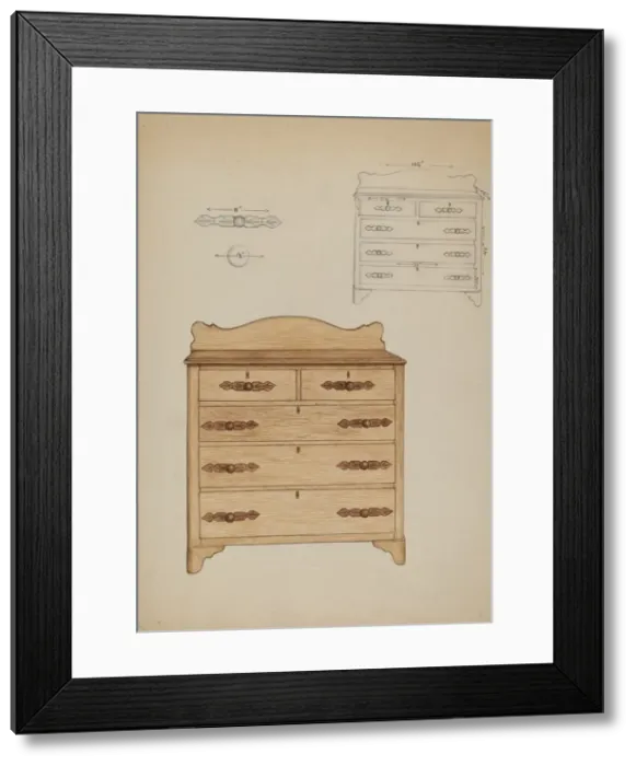 Framed Print : Dresser, 1937. Creator: Ethel Dougan Framed Print : Dresser, 1937. Creator: Ethel Dougan