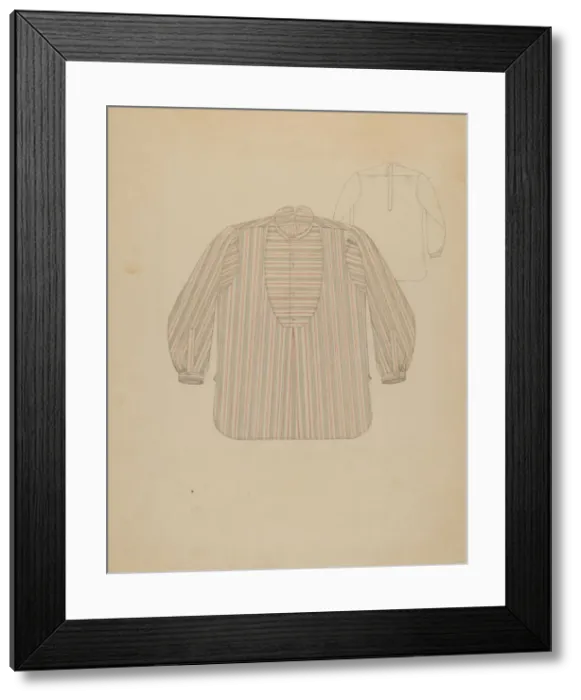 Framed Print : Mans Shirt, c. 1937. Creator: Henry De Wolfe Framed Print : Mans Shirt, c. 1937. Creator: Henry De Wolfe