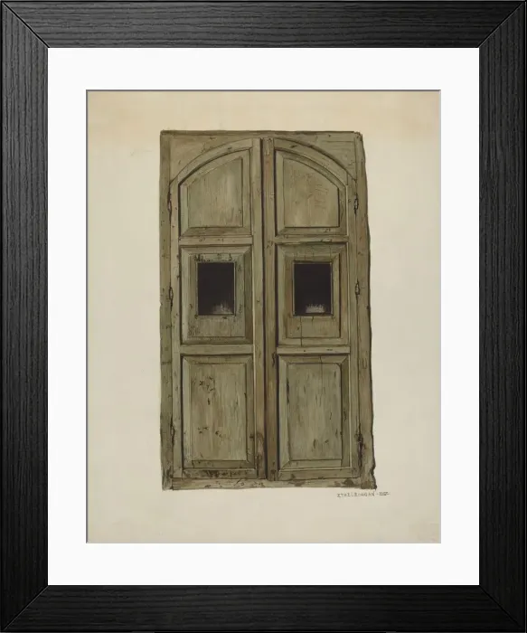 Framed Print : Doors to Confessional, 1937. Creator: Ethel Dougan Framed Print : Doors to Confessional, 1937. Creator: Ethel Dougan