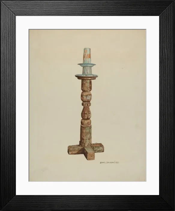 Framed Print : Pascal Candlestick, 1937. Creator: Ethel Dougan Framed Print : Pascal Candlestick, 1937. Creator: Ethel Dougan