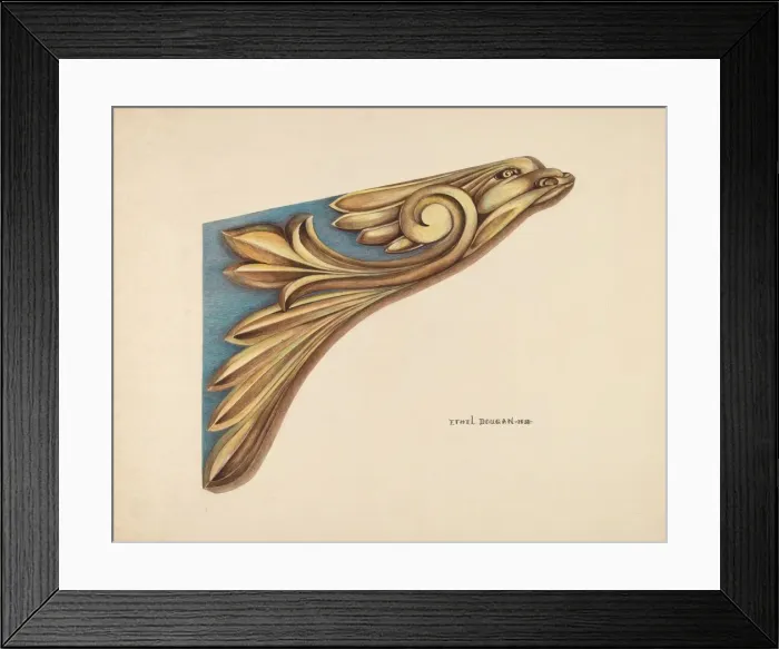 Framed Print : Figurehead from Yacht, 1938. Creator: Ethel Dougan Framed Print : Figurehead from Yacht, 1938. Creator: Ethel Dougan