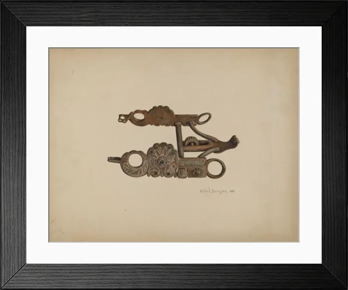 Framed Print : Iron Bit, 1939. Creator: Ethel Dougan Framed Print : Iron Bit, 1939. Creator: Ethel Dougan