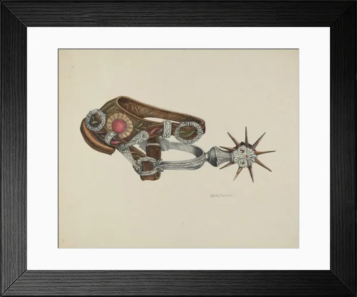 Framed Print : Womans Spur, c. 1940. Creator: Ethel Dougan Framed Print : Womans Spur, c. 1940. Creator: Ethel Dougan