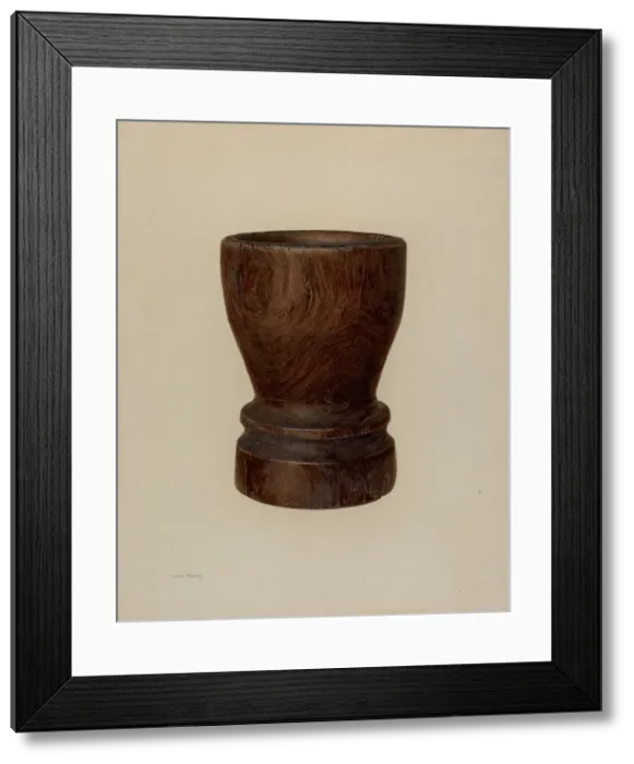 Framed Print : Mortar, c. 1940. Creator: Hester Duany Framed Print : Mortar, c. 1940. Creator: Hester Duany