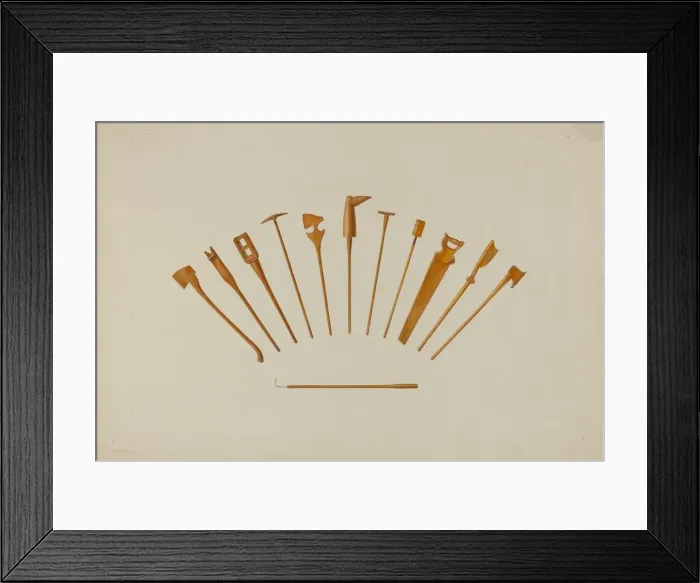 Framed Print : Jack Straws, 1935  /  1942. Creator: Hester Duany
