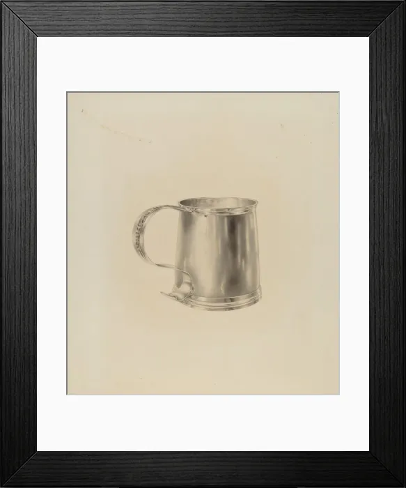 Framed Print : Silver Mug, c. 1938. Creator: Hester Duany Framed Print : Silver Mug, c. 1938. Creator: Hester Duany