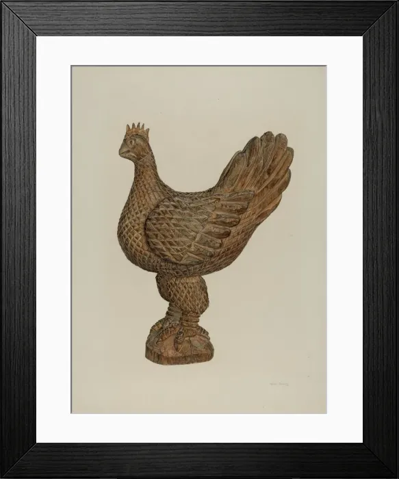 Framed Print : Rooster, c. 1940. Creator: Hester Duany Framed Print : Rooster, c. 1940. Creator: Hester Duany