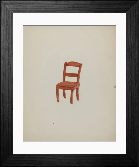 Framed Print : Doll Furniture - Chair, c. 1937. Creator: Ellen Duncan Framed Print : Doll Furniture - Chair, c. 1937. Creator: Ellen Duncan