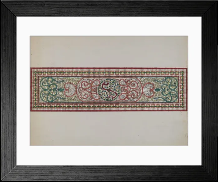 Framed Print : Mosaic Pattern in Doorstep, c. 1936. Creator: Ellen Duncan Framed Print : Mosaic Pattern in Doorstep, c. 1936. Creator: Ellen Duncan