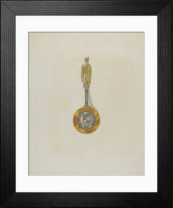 Framed Print : Souvenir Spoon, c. 1936. Creator: Ellen Duncan Framed Print : Souvenir Spoon, c. 1936. Creator: Ellen Duncan