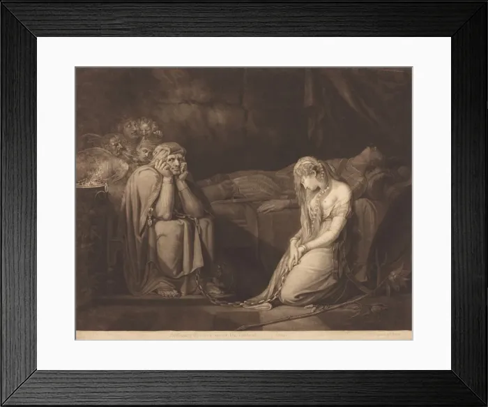 Framed Print : Belisane and Parcival under the Enchantment of Urma, 1782. Creator: John Raphael Smith Framed Print : Belisane and Parcival under the Enchantment of Urma, 1782. Creator: John Raphael Smith