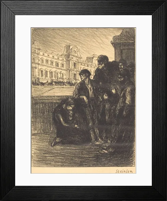 Framed Print : Misery and Splendor (Misere et splendeur), 1908. Creator: Theophile Alexandre Steinlen Framed Print : Misery and Splendor (Misere et splendeur), 1908. Creator: Theophile Alexandre Steinlen