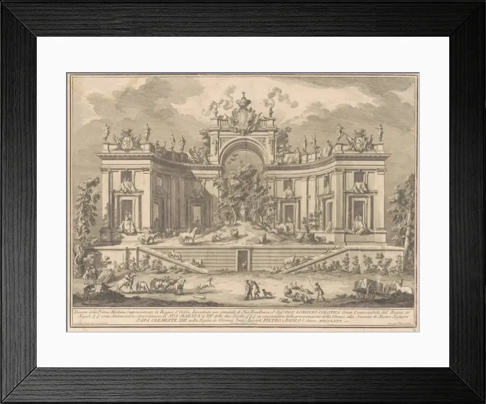 Framed Print : The Prima Macchina for the Chinea of 1766: The Palace of Orpheus, 1766 Framed Print : The Prima Macchina for the Chinea of 1766: The Palace of Orpheus, 1766