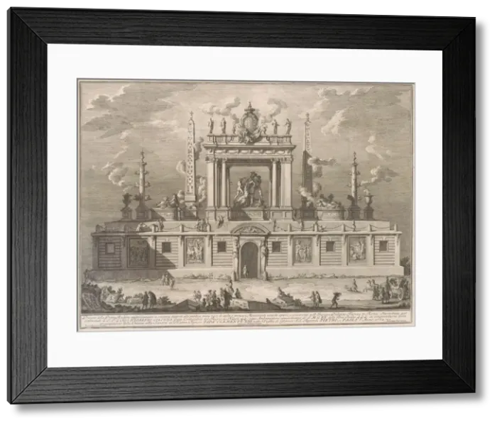 Framed Print : The Prima Macchina for the Chinea of 1762: The Farnese Bull and Other Antiquities Framed Print : The Prima Macchina for the Chinea of 1762: The Farnese Bull and Other Antiquities