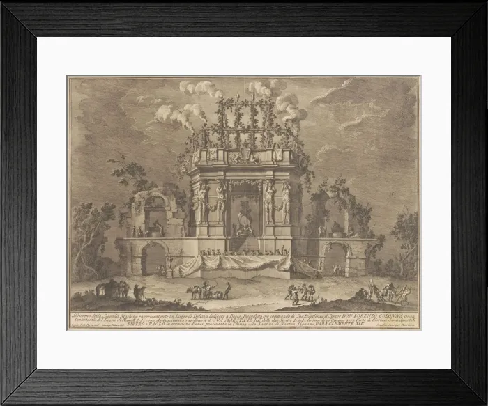 Framed Print : The Seconda Macchina for the Chinea of 1771: A Pleasure Palace Dedicated to Bacchus, 1771 Framed Print : The Seconda Macchina for the Chinea of 1771: A Pleasure Palace Dedicated to Bacchus, 1771