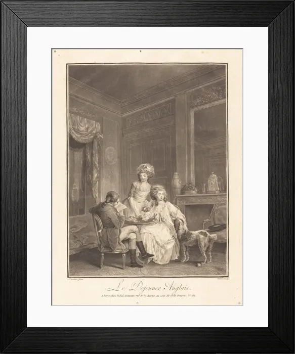 Framed Print : Le dejeuner anglais. Creator: Geraud Vidal Framed Print : Le dejeuner anglais. Creator: Geraud Vidal