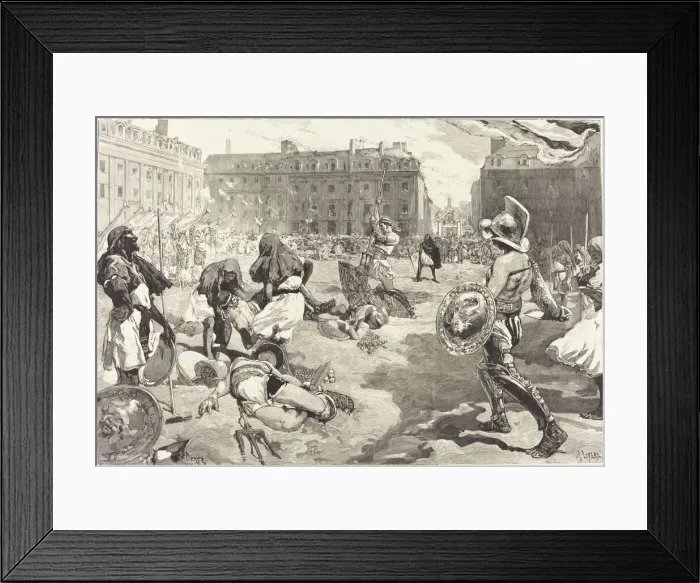 Framed Print : Les Fetes de Rennes. La grande Cavalcade Romaine, 1883 / 1890 Framed Print : Les Fetes de Rennes. La grande Cavalcade Romaine, 1883 / 1890