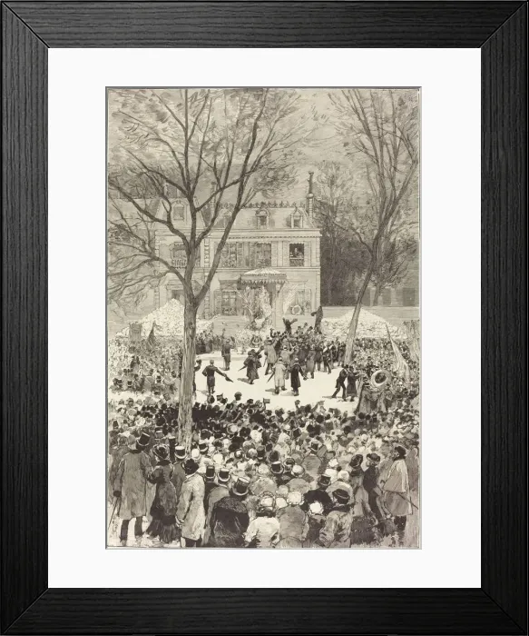 Framed Print : Manifestation populaire du 27 Fevrier pour feter le 80 anné Framed Print : Manifestation populaire du 27 Fevrier pour feter le 80 anné